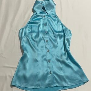 Bebe Bright sky blue blouse